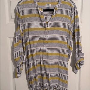 Old Navy Yellow and Black Striped Top